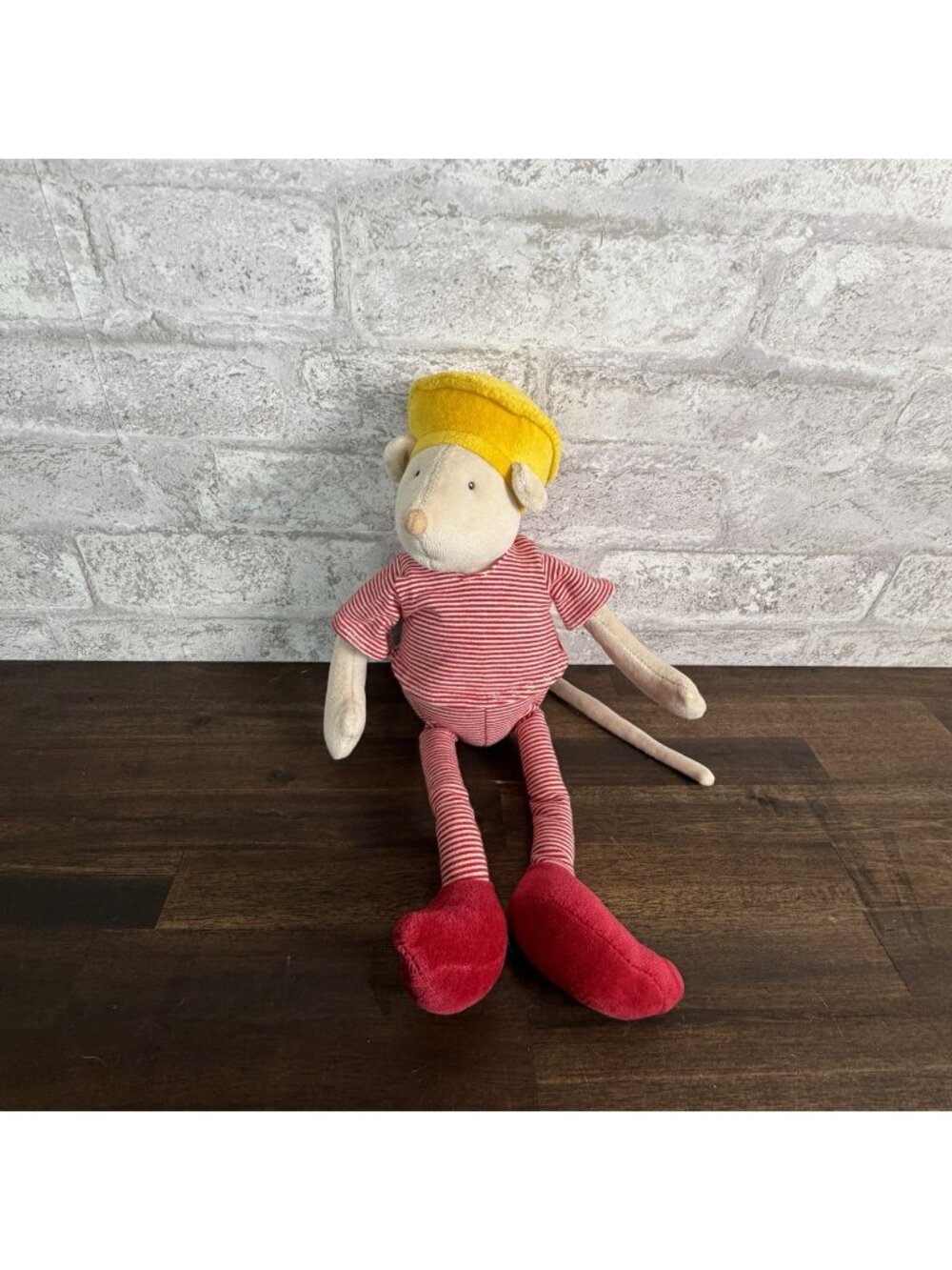 Valentine Mouse Plush 11” Moulin Roty French Stuffed Animal 5417